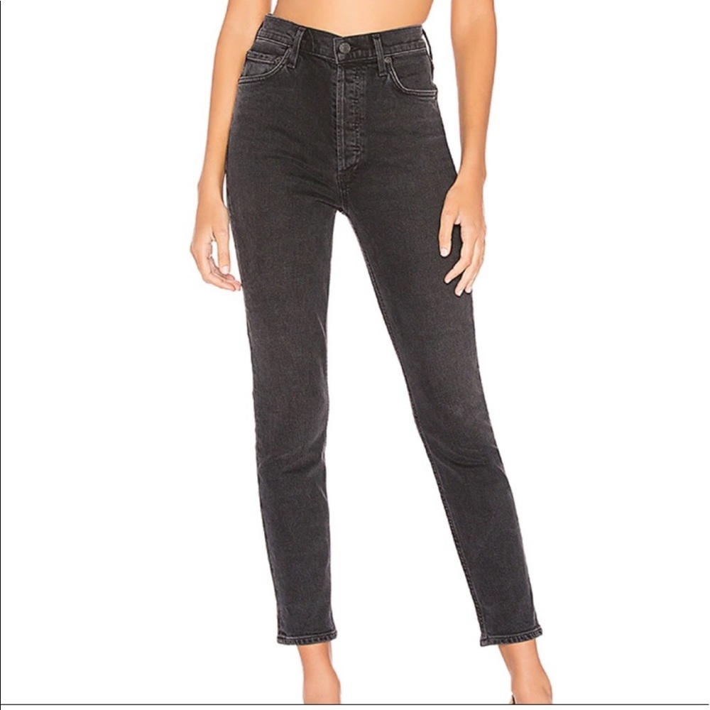 Agolde black slim jeans